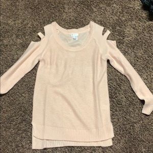 Cold shoulder sweater